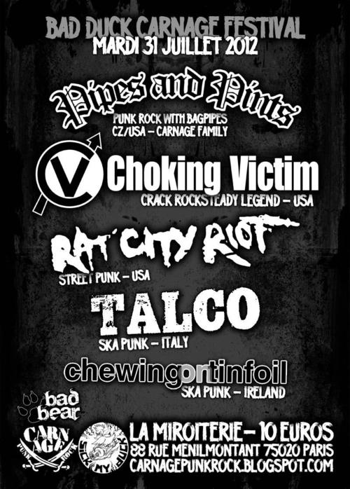 31/07/2012 - Choking Victim + Pipes and Pints